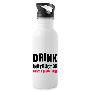 drink instructor - Trinkflasche mit integriertem Trinkhalm - Weiß - Rechts