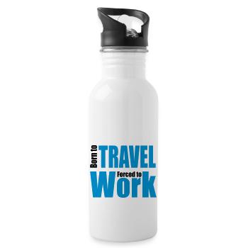 reisen - Trinkflasche mit integriertem Trinkhalm - Weiß - Rechts