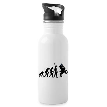evolution_motorbike_stunt_a_2c - Trinkflasche mit integriertem Trinkhalm - Weiß - Rechts