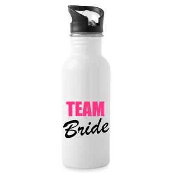 Team Bride - Water bottle with straw - white - Right