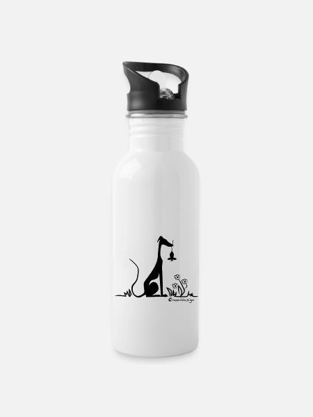 My mouse! - Trinkflasche mit integriertem Trinkhalm - Weiß