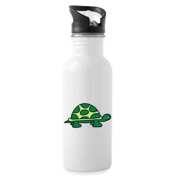 turtle - Gourde avec paille intégrée - blanc - Droite