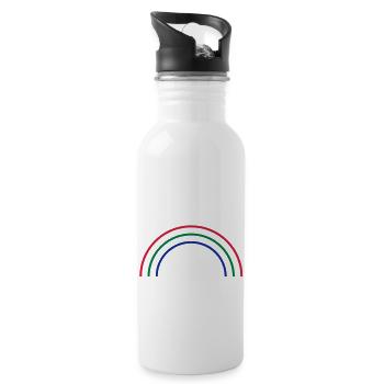 rainbow - Gourde avec paille intégrée - blanc - Droite