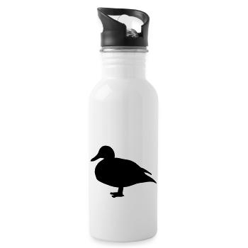 Tiere in der Nähe duck1 Ente - Trinkflasche mit integriertem Trinkhalm - Weiß - Rechts