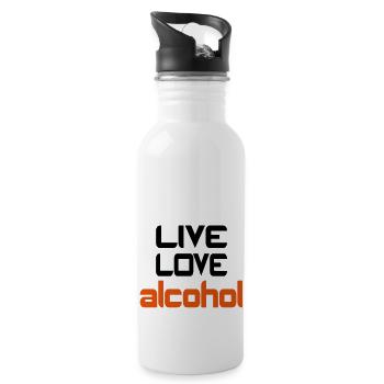 alcohol - Water bottle with straw - white - Right