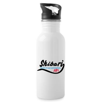 Shibari World 1 3-farbig - Trinkflasche mit integriertem Trinkhalm - Weiß - Rechts