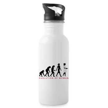 evolution_krankenschwester_122012_c_3c - Trinkflasche mit integriertem Trinkhalm - Weiß - Rechts
