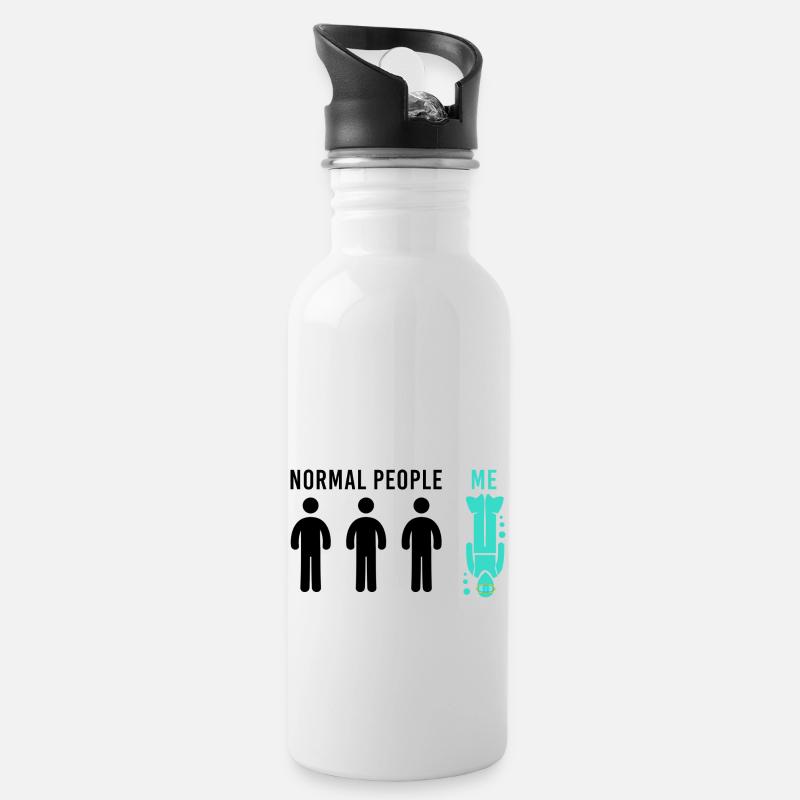 Scuba Dive Diving Diver Gift Funny saying - Water bottle with straw - white