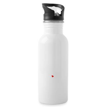 Beste Freundin - Trinkflasche mit integriertem Trinkhalm - Weiß - Rechts
