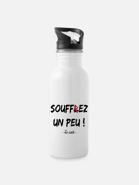 Soufflez un peu - Water bottle with straw - white