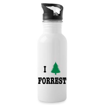 I heart Forrest - Water bottle with straw - white - Right