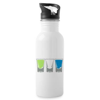shooter glas alkohol - Gourde avec paille intégrée - blanc - Droite