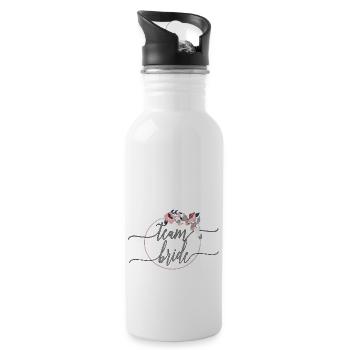 team_bride_flower_1 - Gourde avec paille intégrée - blanc - Droite
