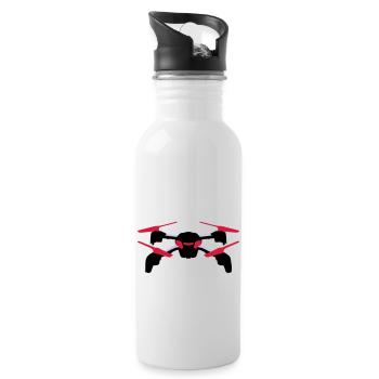 Drone - Water bottle with straw - white - Right