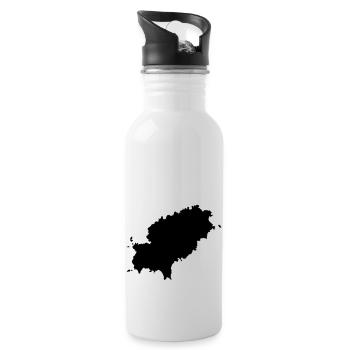 ibiza island map - Trinkflasche mit integriertem Trinkhalm - Weiß - Rechts