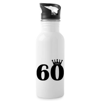 60 crown - Water bottle with straw - white - Right