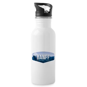 Souvenir cadeau du parc national Banff - Gourde avec paille intégrée - blanc - Droite