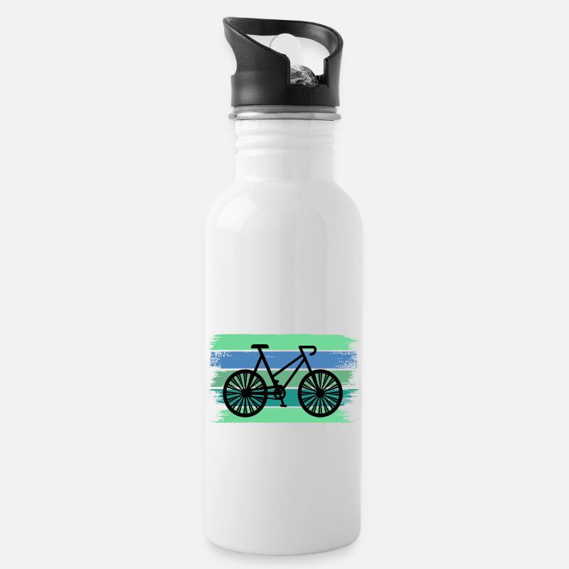 Vélo vélo - Gourde avec paille intégrée - blanc