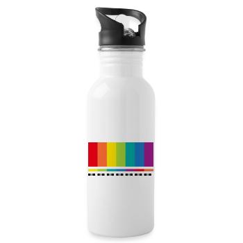 TV Test Image Big Bang Screenshot Mac Display - Water bottle with straw - white - Right