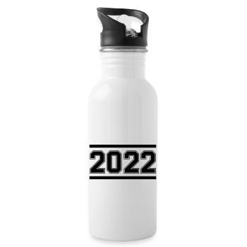 2022 - Trinkflasche mit integriertem Trinkhalm - Weiß - Rechts