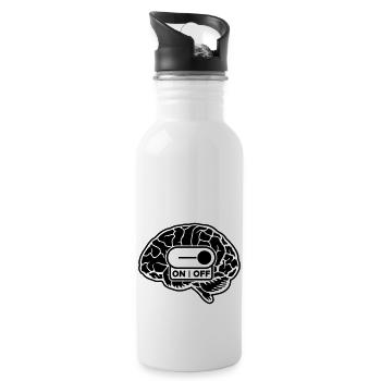 On Off Brain - Water bottle with straw - white - Right