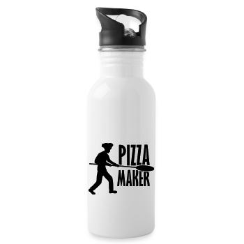 Pizza Pusher Pizza Maker - Gourde avec paille intégrée - blanc - Droite