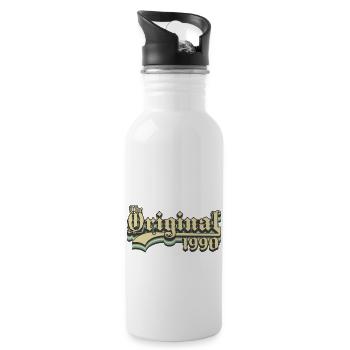 Born in 1990 - Water bottle with straw - white - Right
