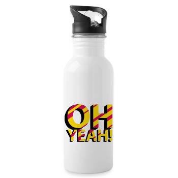 OH YES! - Water bottle with straw - white - Right