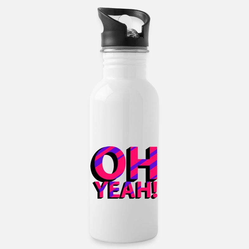 OH OUI! - Gourde avec paille intégrée - blanc