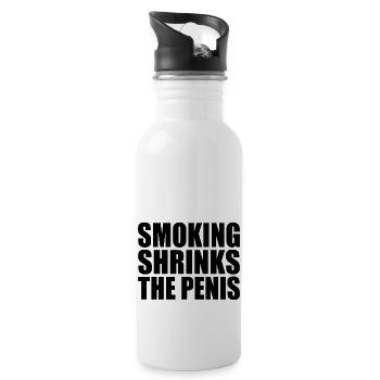 Smoking shrinks the penis - Gourde avec paille intégrée - blanc - Droite