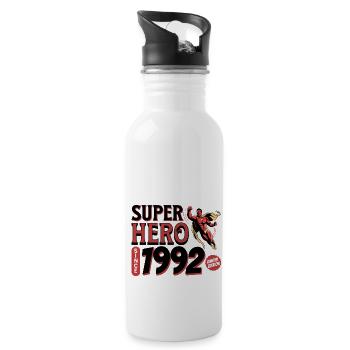 Super Heroes Since 1992 - Anniversary 30 years - Water bottle with straw - white - Right