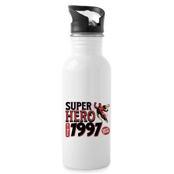 Super Heroes Since 1997 - Anniversary 25 years - Water bottle with straw - white - Right