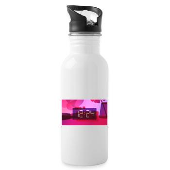 Time – 12:24 PM - Water bottle with straw - white - Right