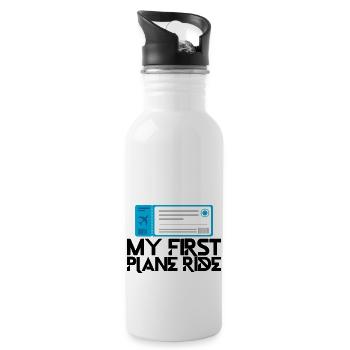 Mon premier trajet en avion 32 - Gourde avec paille intégrée - blanc - Droite