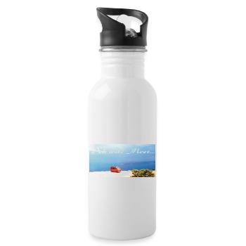 Ich will Meer - Trinkflasche mit integriertem Trinkhalm - Weiß - Rechts