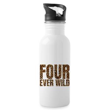 Four Ever Wild 29 - Trinkflasche mit integriertem Trinkhalm - Weiß - Rechts