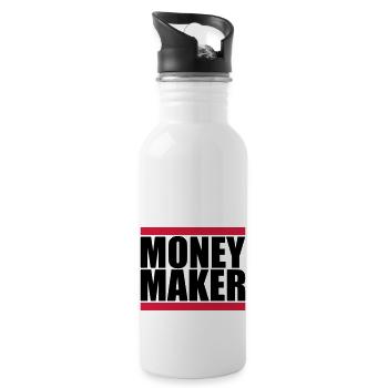 Bar Logo Money Maker - Gourde avec paille intégrée - blanc - Droite