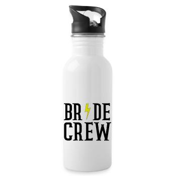 Braut Crew - Trinkflasche mit integriertem Trinkhalm - Weiß - Rechts