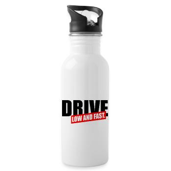 Drive Low and fast - Water bottle with straw - white - Right