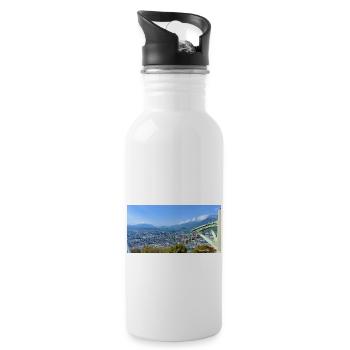 Grenoble - Gourde avec paille intégrée - blanc - Droite