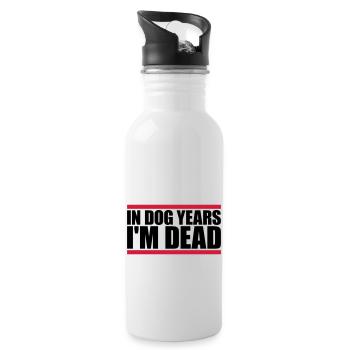 in dog years Dead - Water bottle with straw - white - Right