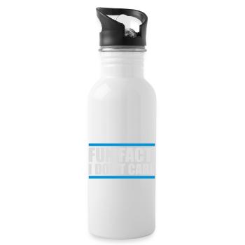 I don't care fact - Water bottle with straw - white - Right