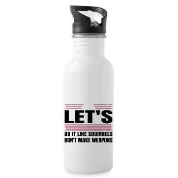 quote love peace counterculture pride present idea - Water bottle with straw - white - Right