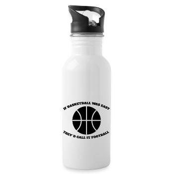 Amateurs de basket-ball Club de basket-ball Joueurs de basket-ball - Gourde avec paille intégrée - blanc - Droite