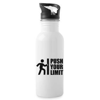 Push Your Limit - Water bottle with straw - white - Right