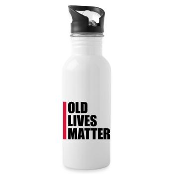 old lives matter Zitat - Trinkflasche mit integriertem Trinkhalm - Weiß - Rechts
