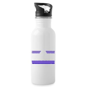 love dove of peace awesome birthday counterculture - Water bottle with straw - white - Right