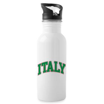 Italien Italy - Trinkflasche mit integriertem Trinkhalm - Weiß - Rechts