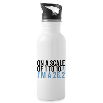 Auf einer Skala von 1 bis 10 bin ich ein 26.2 - Trinkflasche mit integriertem Trinkhalm - Weiß - Rechts