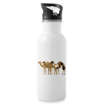 Camels - Water bottle with straw - white - Right